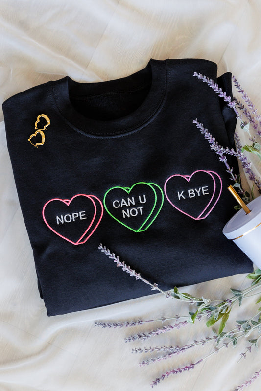 Snarky Valentine Embroidered Sweatshirt